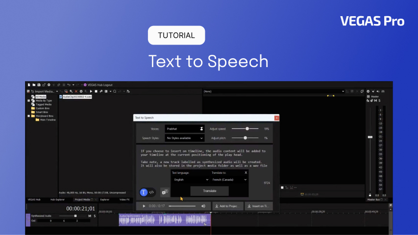 How to use Text to Speech in VEGAS Pro: Step-by-Step