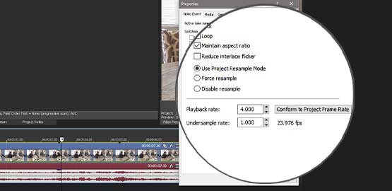 CHANGING SPEED IN VEGAS PRO