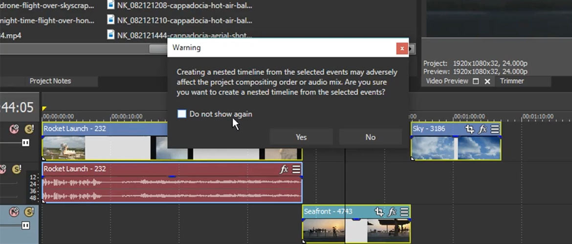 NESTED TIMELINES THE VEGAS PRO WAY