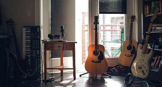 Room with instruments